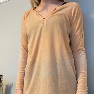 Yellow long sleeve american eagle shirt